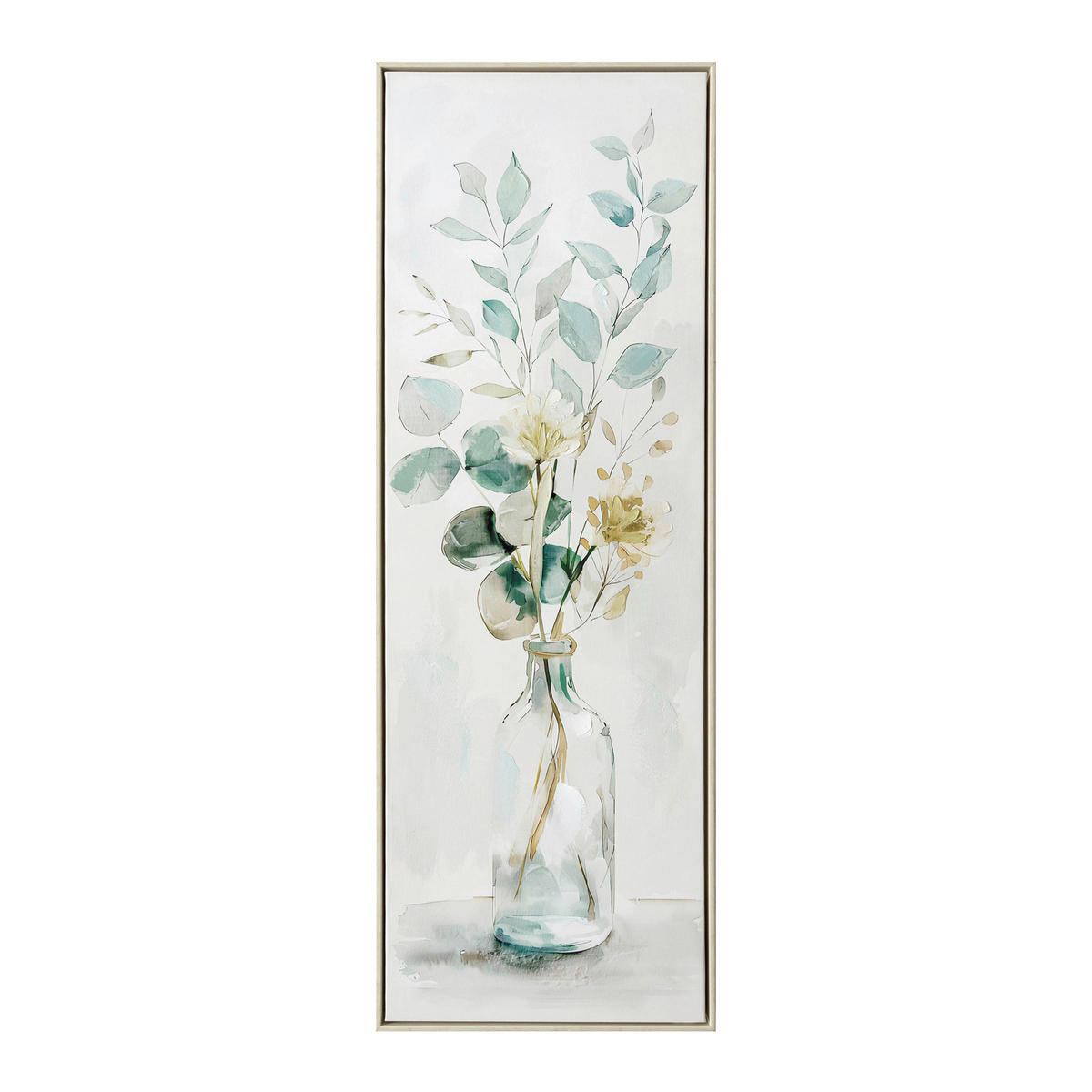 UMETNIŠKI POTISK  30/90 cm   - srebrne barve/modra, Natur, umetna masa/tekstil (30/90cm) - Monee