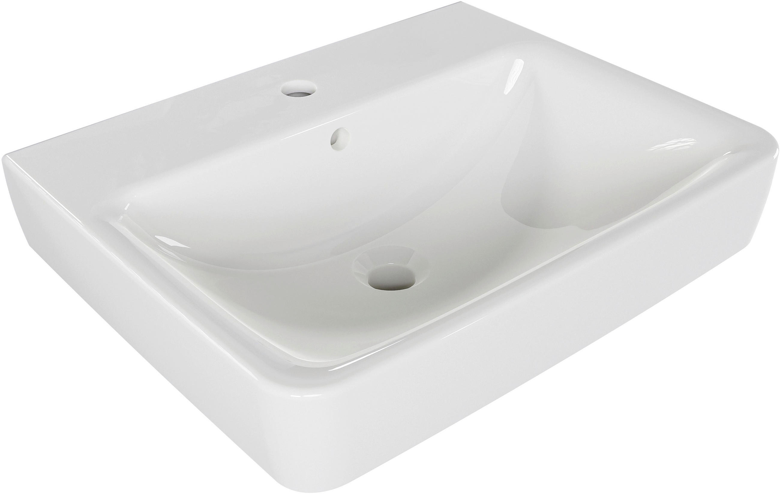 WASCHBECKEN 55/12/44 cm  - Weiß, KONVENTIONELL, Keramik (55/12/44cm) - Xora