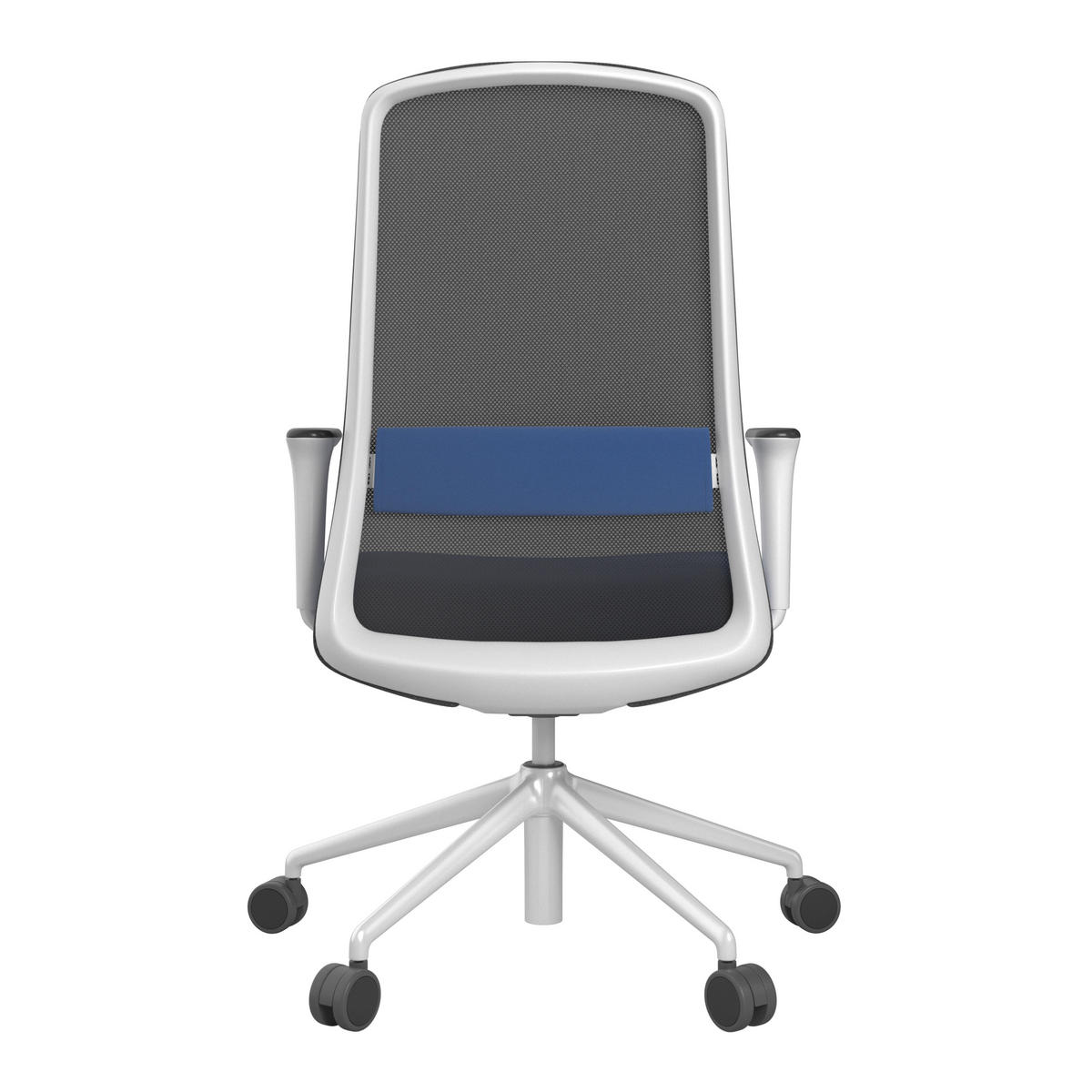 DREHSTUHL Blau, Schwarz, Weiß  - Blau/Schwarz, MODERN, Kunststoff/Textil (70/103-115/70cm)