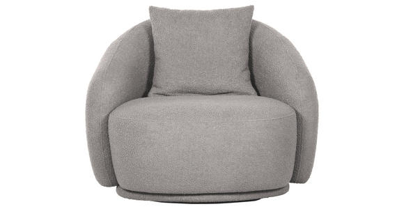 COCKTAILSESSEL Chenille Grau - Schwarz/Grau, LIFESTYLE, Textil/Metall (101/79/96cm) - Xora