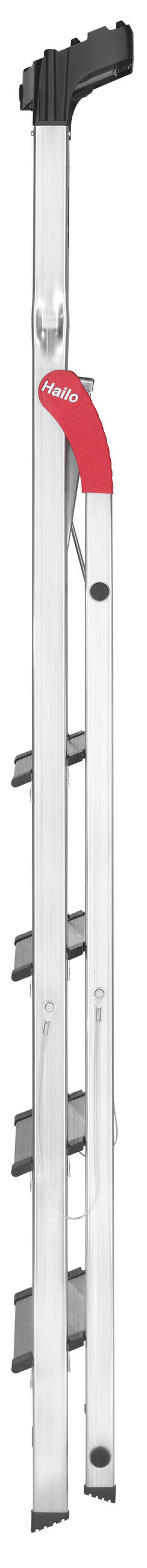 LEITER - Silberfarben, Basics, Kunststoff/Metall (48/168/101cm) - Hailo