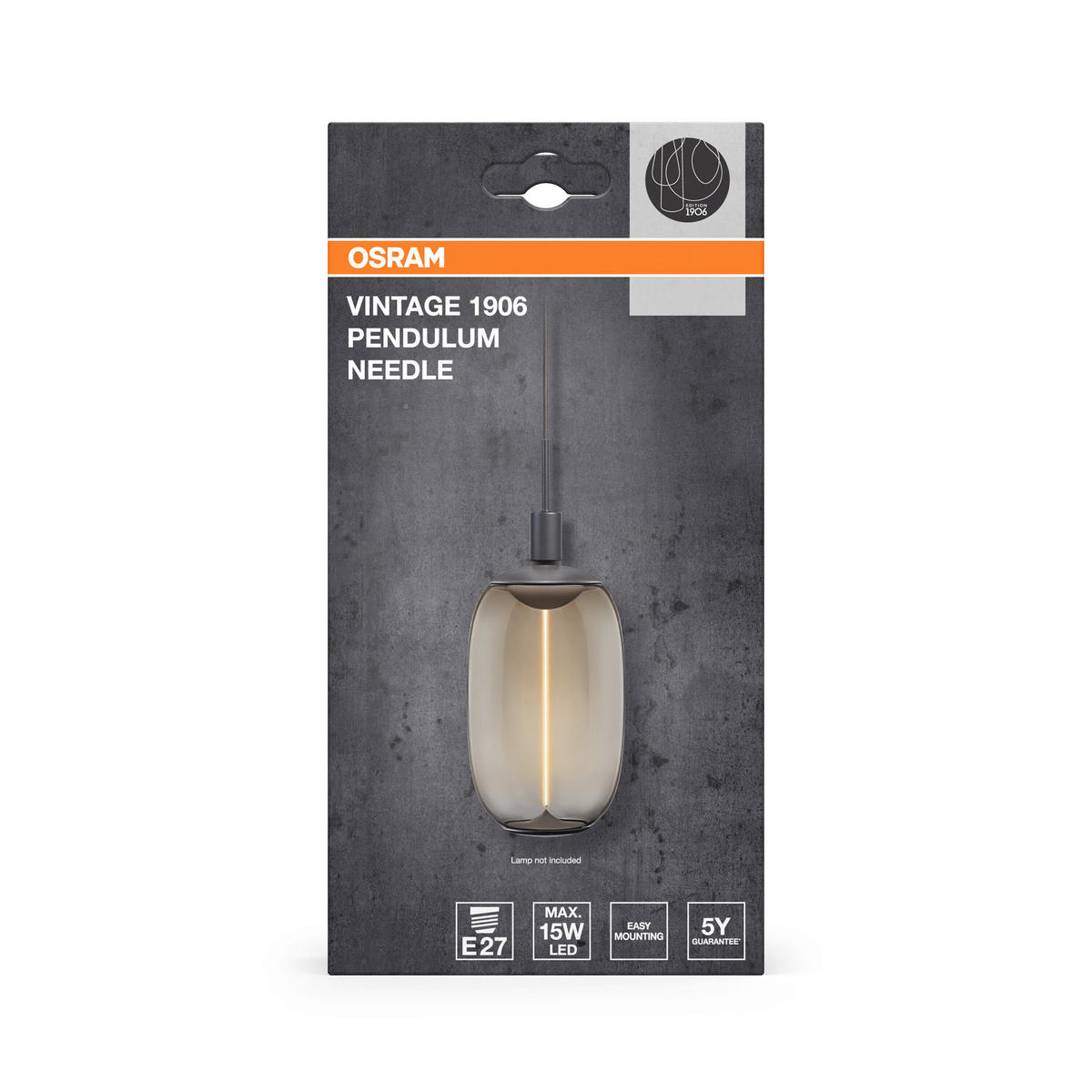 LEUCHTENFASSUNG Vintage 1906 10/228,7 cm   - Dunkelgrau, KONVENTIONELL, Metall (10/228,7cm) - Osram