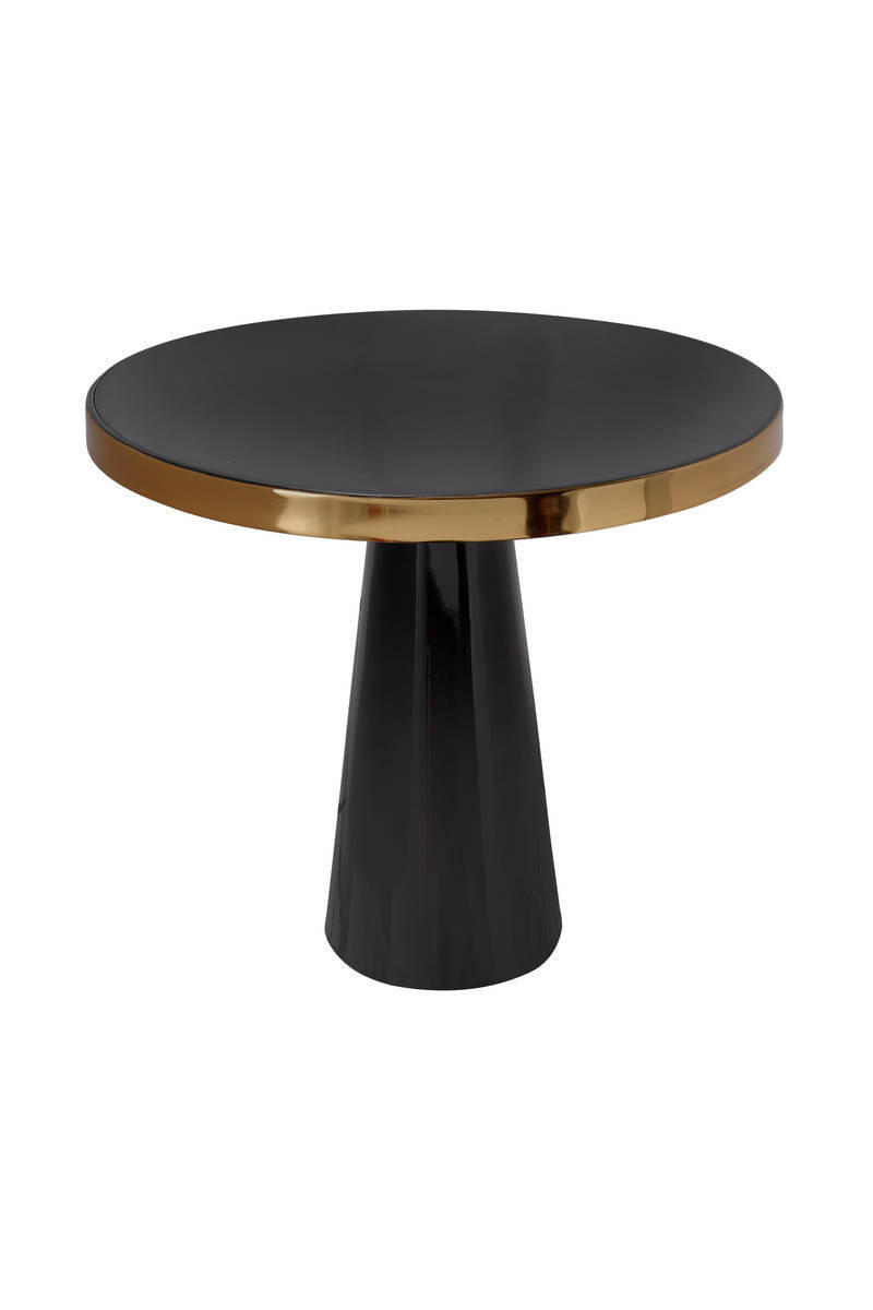 BEISTELLTISCH 51/51/47 cm Schwarz, Goldfarben rund  - Goldfarben/Schwarz, Trend, Metall (51/51/47cm) - Kayoom
