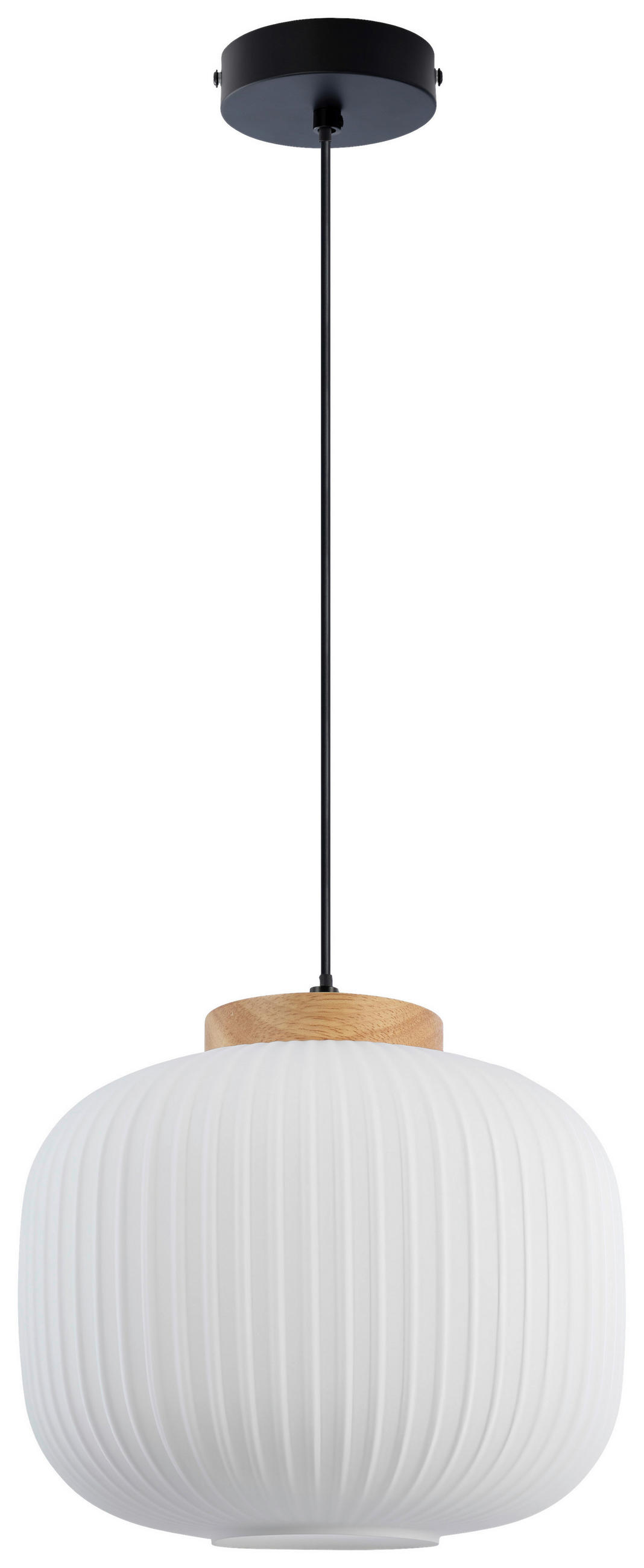 HÄNGELEUCHTE 25/120 cm  - Weiß, Trend, Glas/Holz (25/120cm) - Collet's Monde