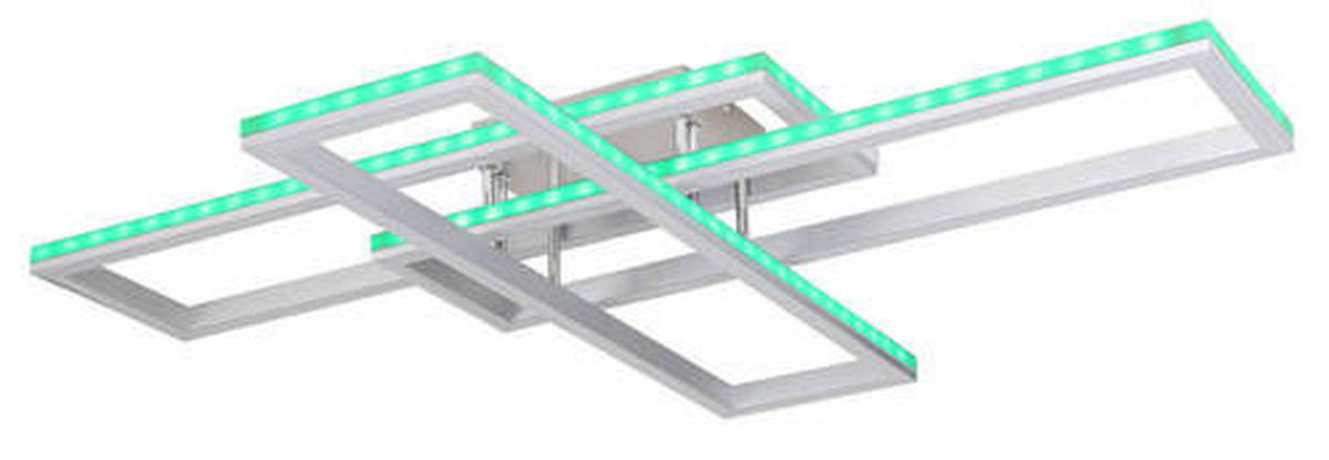 STROPNA LED-SVETILKA   //2700-6500 K/230 V/ - srebrne barve/opal, Design, kovina/umetna masa (100/69,5/13,5cm) - Globo