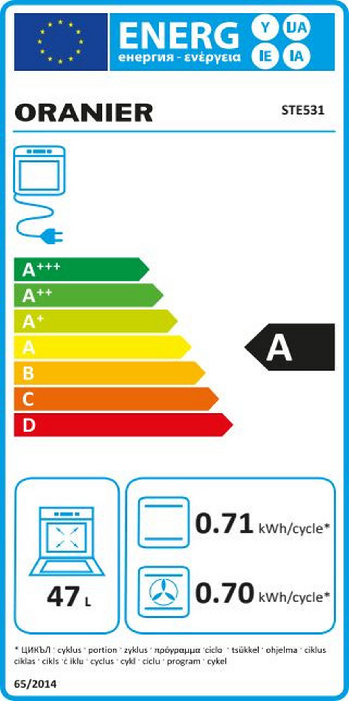 HERD STE531  - Weiß, Basics, Metall (49,8/80,0/62,6cm) - Oranier