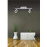 LED-DECKENLEUCHTE - Nickelfarben, Design, Kunststoff/Metall (45,5/7,5/19,5cm) - Novel
