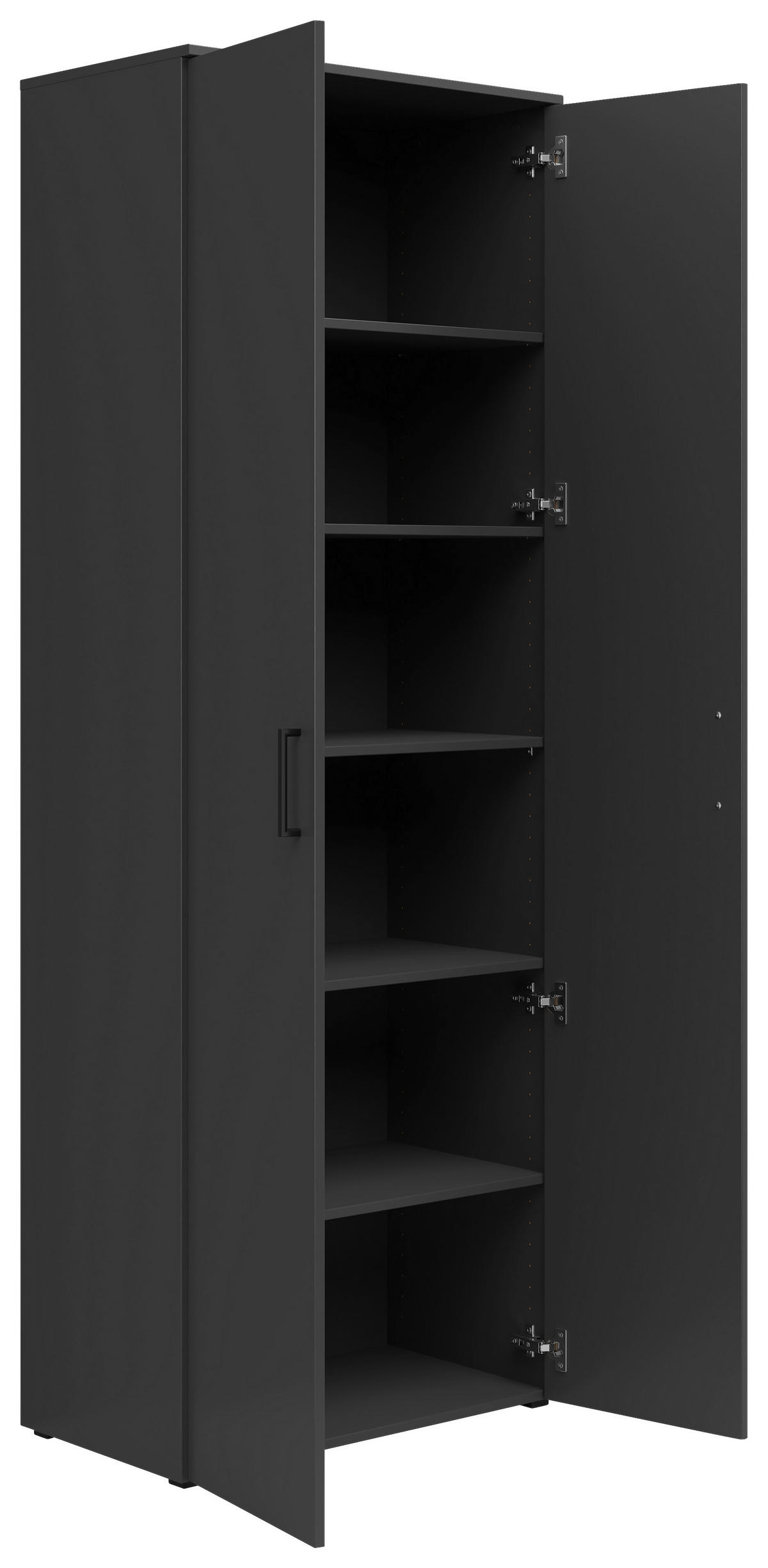 MEHRZWECKSCHRANK 70/195/40 cm  in Graphitfarben  - Anthrazit/Schwarz, MODERN, Holzwerkstoff/Kunststoff (70/195/40cm) - Carryhome