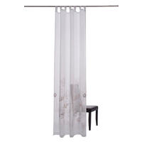 SCHLAUFENSCHAL  transparent  140/255 cm   - Braun/Weiß, Design, Textil (140/255cm)