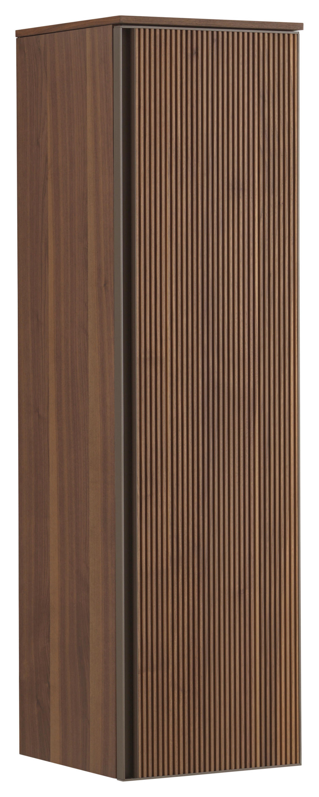MIDISCHRANK 35/125/37 cm  - Nussbaumfarben/Bronzefarben, Design, Glas/Holz (35/125/37cm) - Dieter Knoll