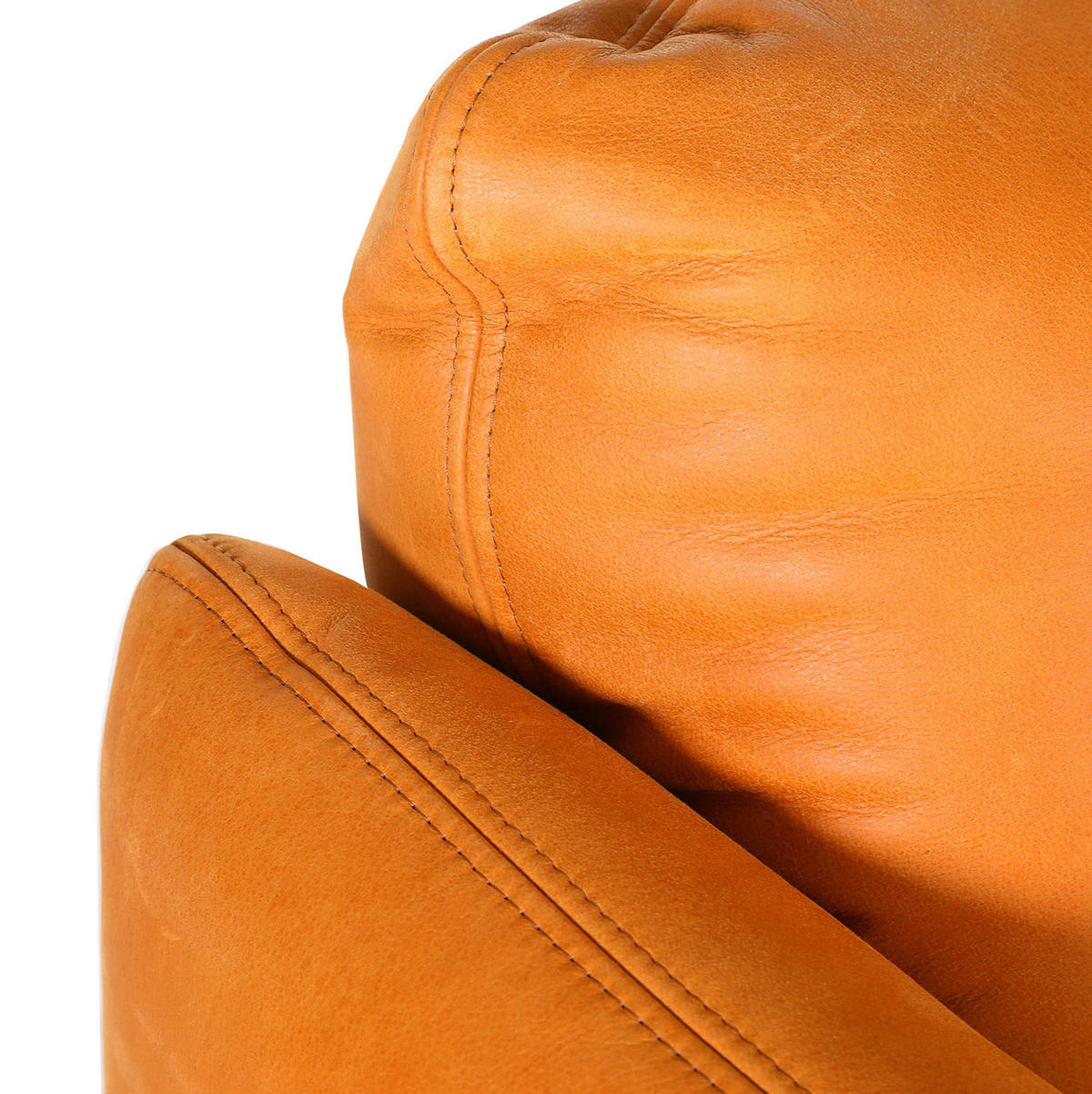 SESSEL in Echtleder Cognac  - Cognac/Schwarz, KONVENTIONELL, Leder/Metall (100/80/90cm) - Carryhome