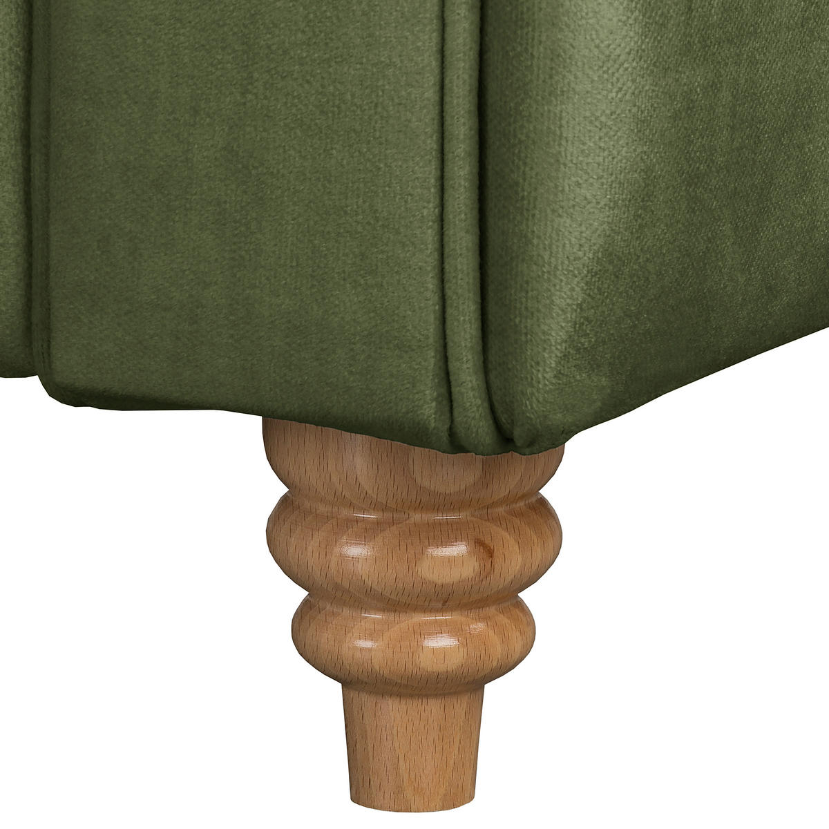 SCHLAFSOFA Laura in Mikrofaser Dunkelgrün  - Dunkelgrün/Braun, Design, Holz/Textil (218/74/91cm) - P & B