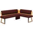 ECKBANK 195/155 cm  in Rot, Wildeiche  - Wildeiche/Rot, Design, Holz/Textil (195/155cm) - Venda