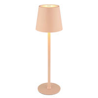 AKKU-TISCHLEUCHTE - Weiss/Rosa, Trend, Kunststoff/Metall (10,6/36cm) - Globo