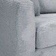 ECKSOFA  in Cord Hellgrau  234/170 cm  - Hellgrau/Schwarz, KONVENTIONELL, Kunststoff/Textil (234/170cm) - Carryhome