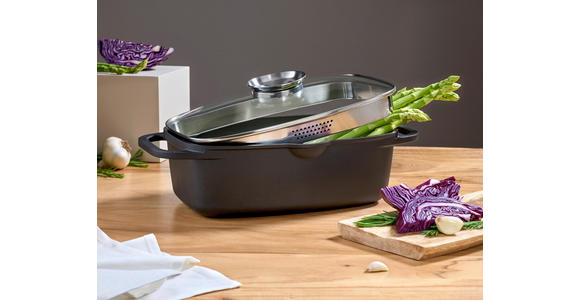 BRÄTER 6 L  - Klar/Edelstahlfarben, Basics, Glas/Metall (33/21,5/11cm) - Homeware Profession.