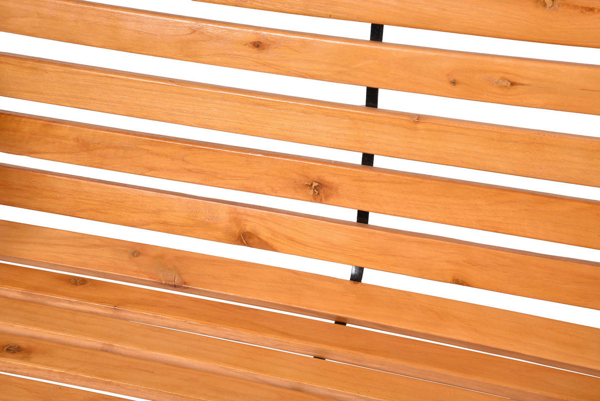 GARTENBANK 122/80/60 cm Spießtanne  Stahl  - Schwarz/Braun, Basics, Holz/Metall (122/80/60cm) - Gardenson