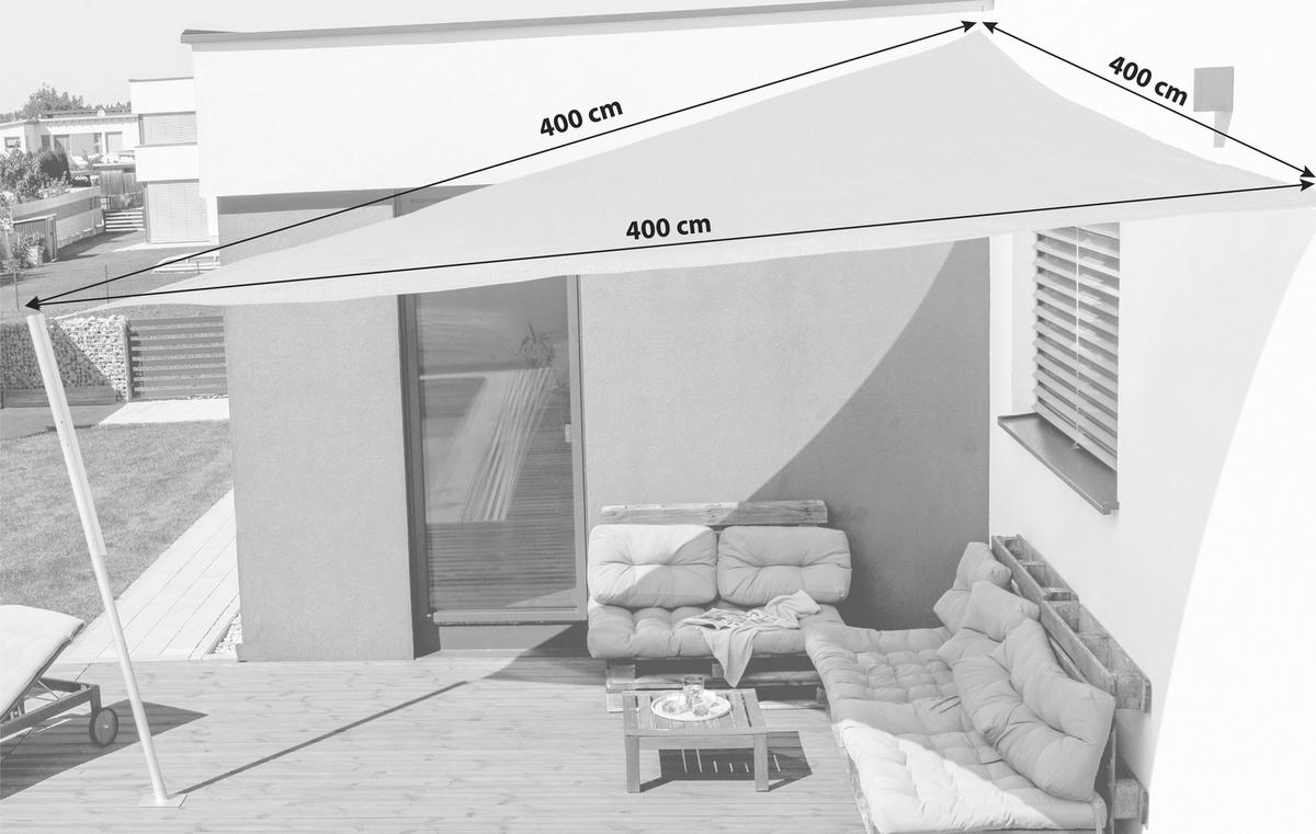 ZAHRADNÍ PLACHTA PROTI SLUNCI 400/400/400 cm - olivově zelená, Basics (400/400/400cm)