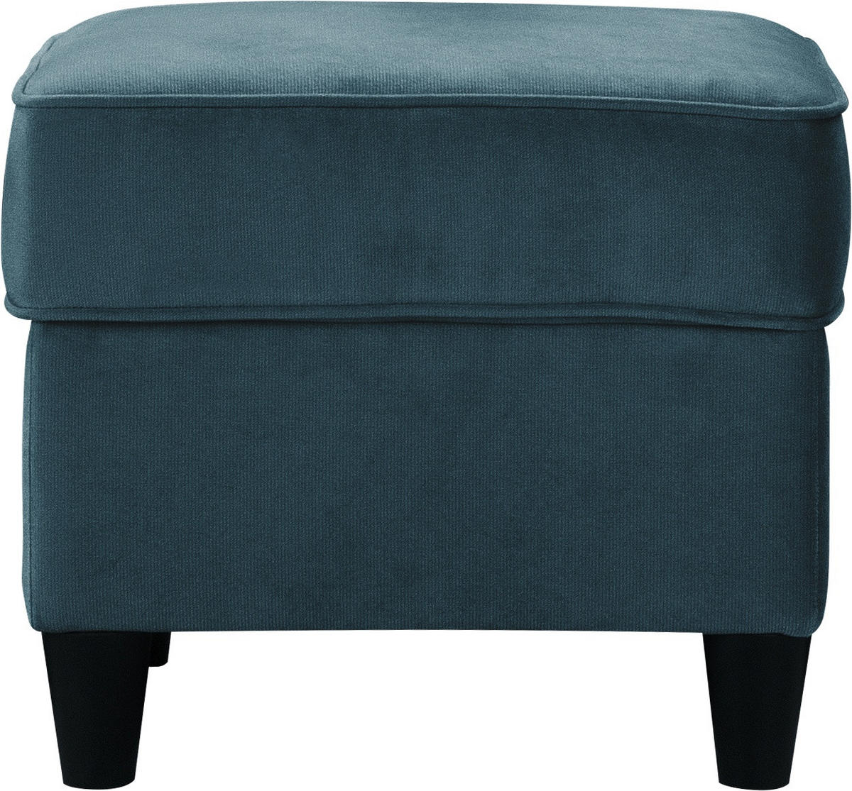 HOCKER in Textil Petrol  - Petrol/Schwarz, Design, Holz/Textil (52/45/52cm) - MID.YOU