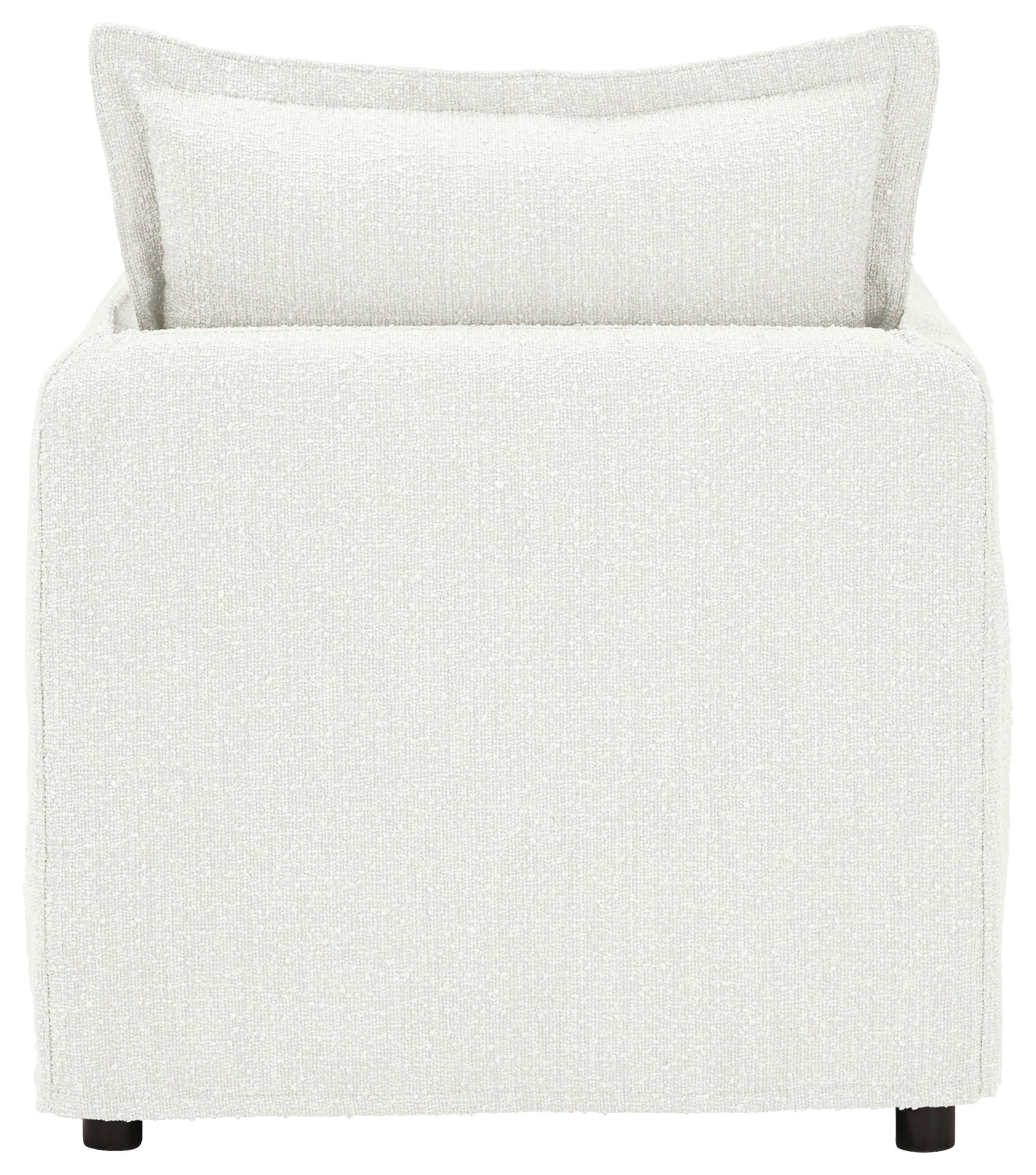 HUSSEN-SESSEL Flachgewebe, Bouclé Weiß    - Schwarz/Weiß, Trend, Textil/Metall (120/82/98cm) - Livetastic