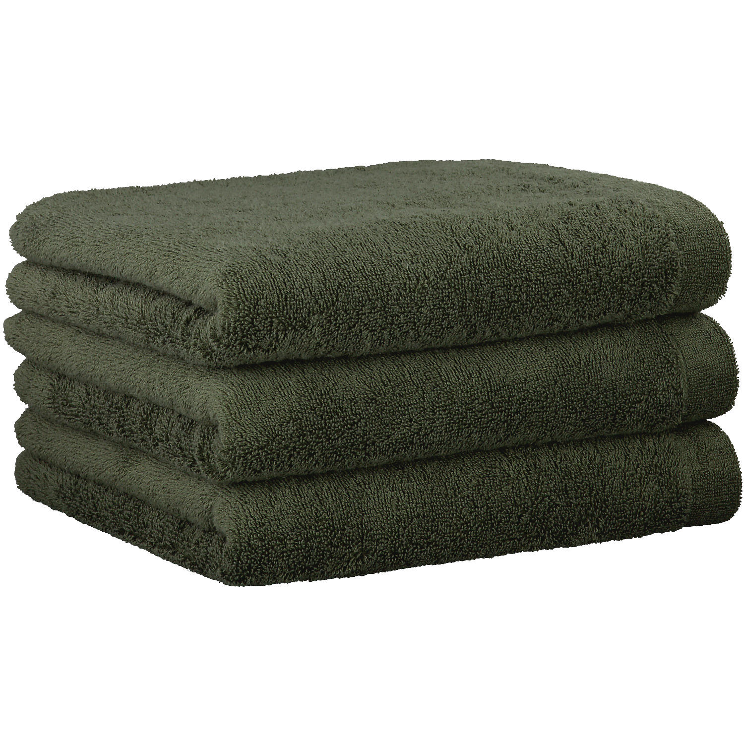 HANDTUCH Lifestyle Uni Olivgrün  - Olivgrün, Basics, Textil (50/100cm) - Cawoe