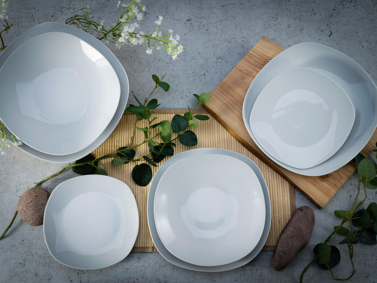 JÍDELNÍ SOUPRAVA, porcelán - bílá, Basics, keramika - Creatable