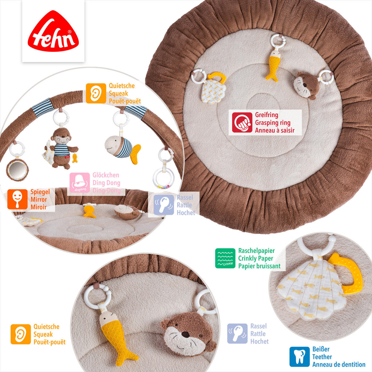 SPIELBOGEN - Multicolor, Basics, Textil (85/87/49cm) - Fehn