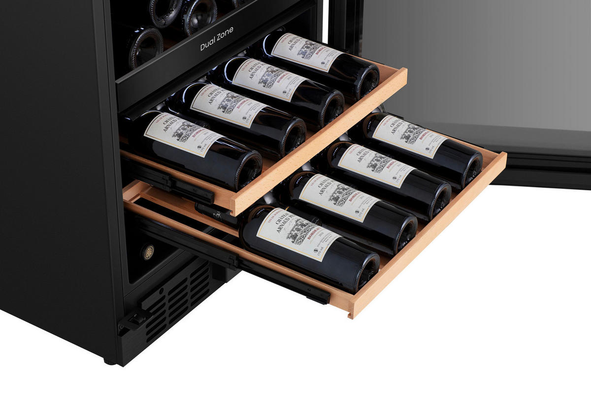 WEINKLIMASCHRANK RW3N122GSLF  - Schwarz, MODERN, Glas/Metall (59,5/81,9/57,5cm) - Hisense