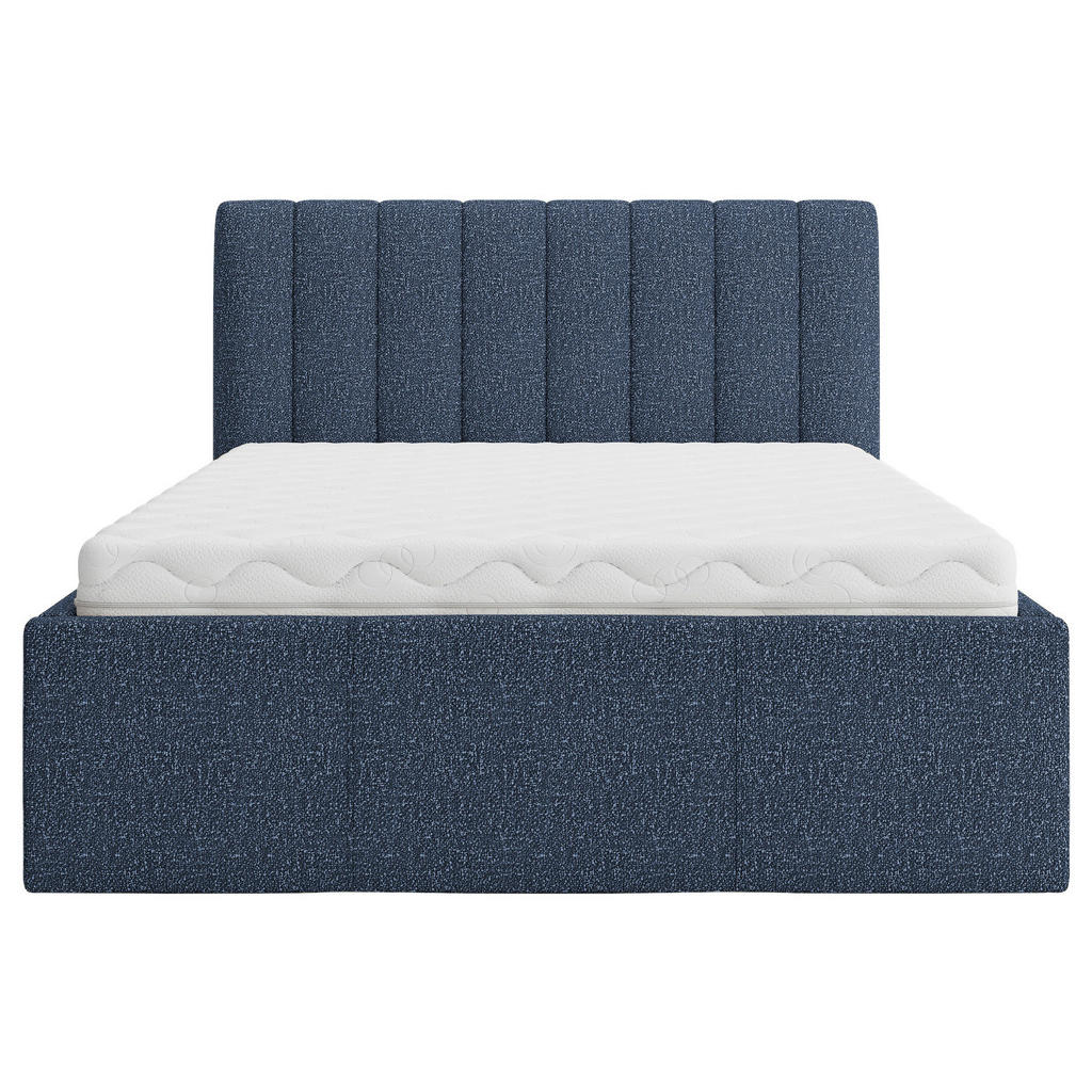 Thumbnail - Boxxx Polsterbett, Dunkelblau, Textil, Hartholz, H3 + H4, Höhe ca. 17 cm, 140x200 cm, Oeko-Tex® Standard 100, gepolstert...