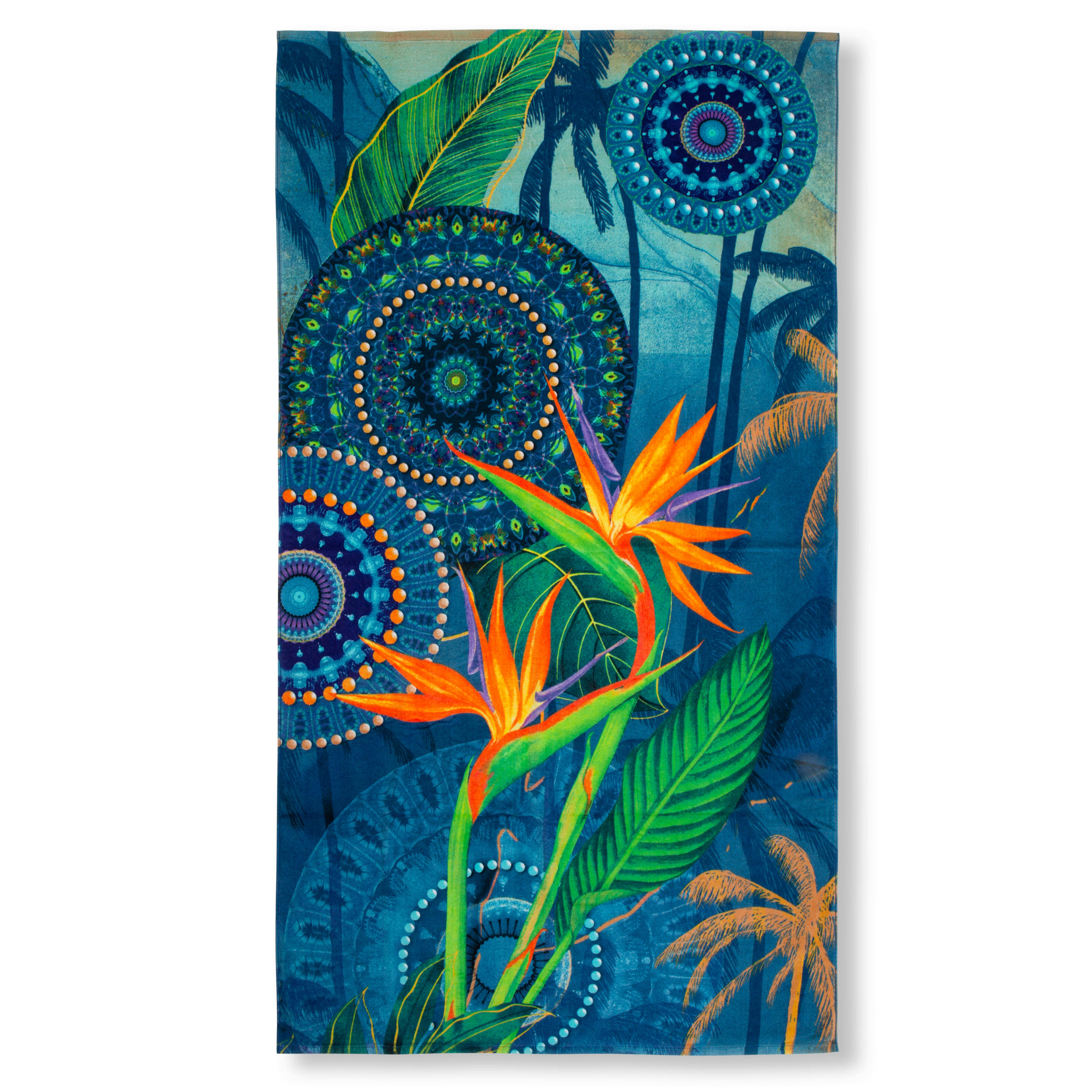 STRANDTUCH Blau, Gelb 100/180 cm  - Blau/Gelb, Trend, Textil (100/180cm)