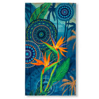 STRANDTUCH Blau, Gelb 100/180 cm  - Blau/Gelb, Trend, Textil (100/180cm)