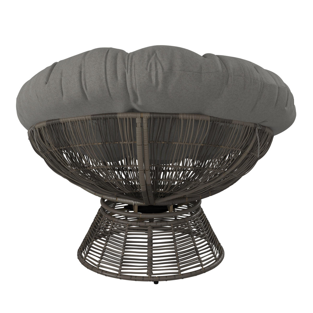 Papasansessel 95/84/77 cm  - Braun/Grau, KONVENTIONELL, Kunststoff/Metall (95/84/77cm) - Ambia Garden