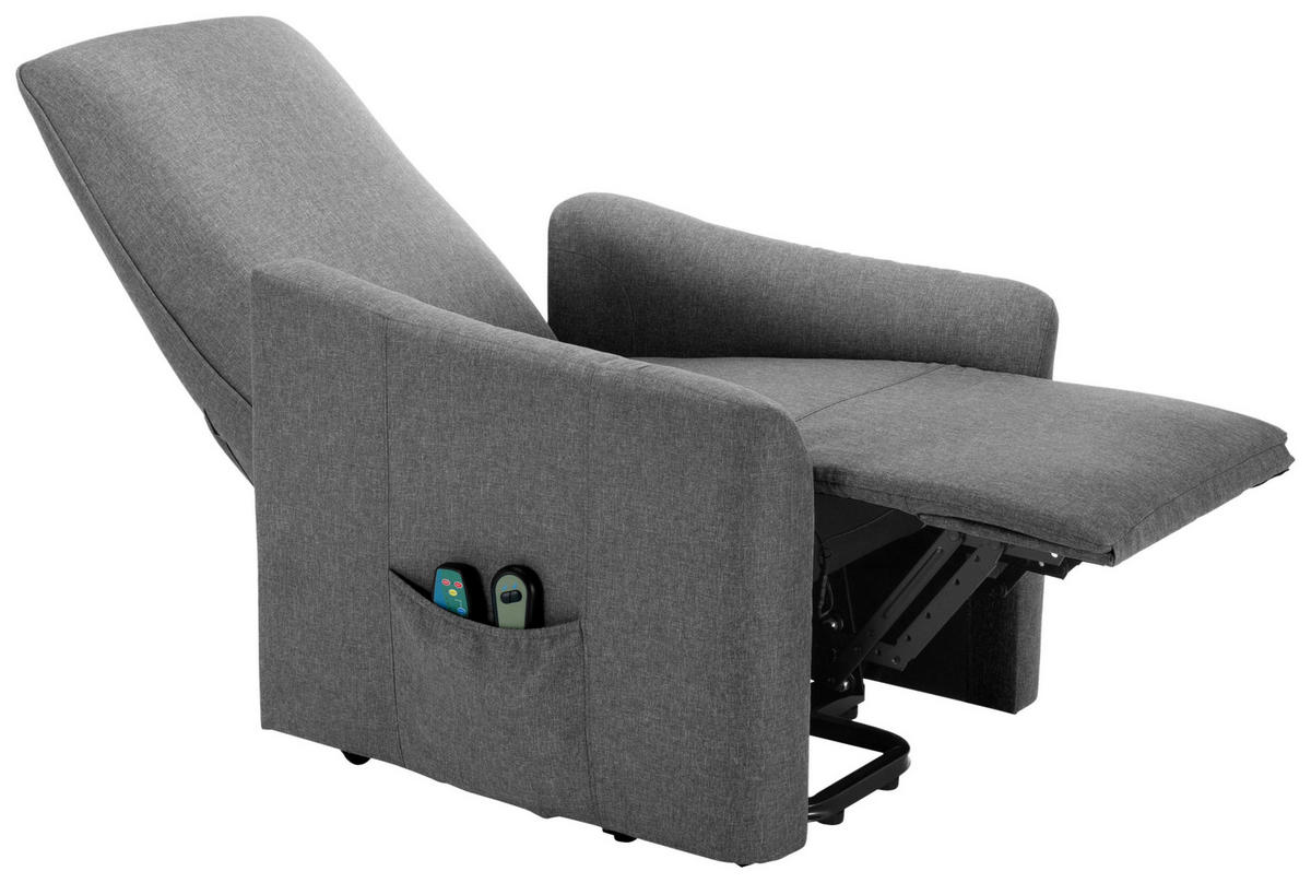 TV-FOTEL - fekete/szürke, Konventionell, textil/fém (73.5/103/87cm) - MID.YOU