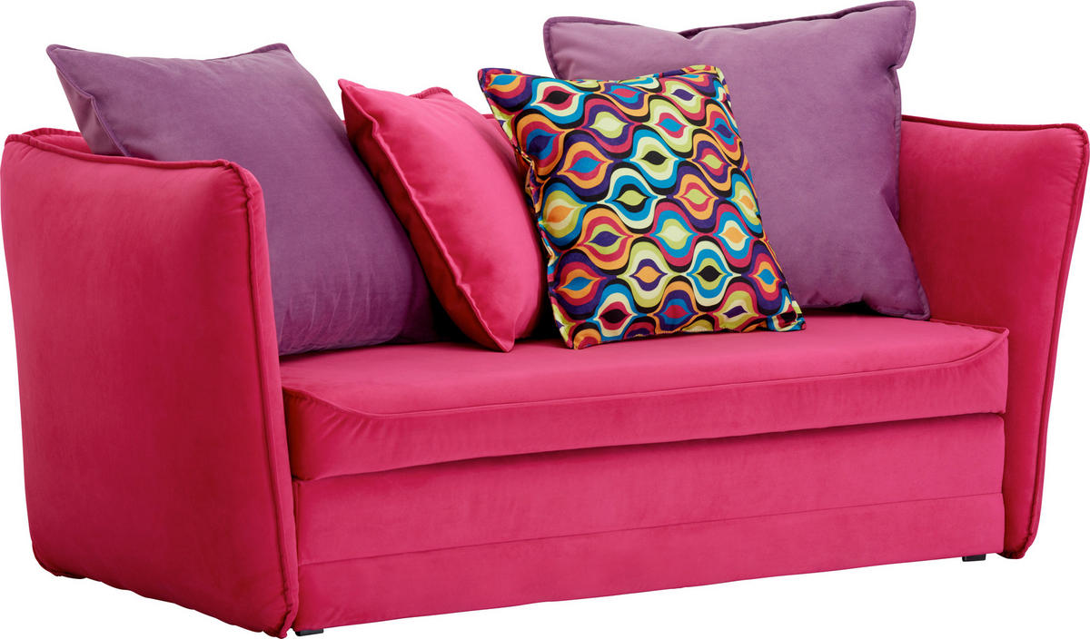 JUGEND- UND KINDERSOFA Mikrofaser Lila, Pink  - Pink/Lila, Design, Kunststoff/Textil (145/63/75cm) - Livetastic