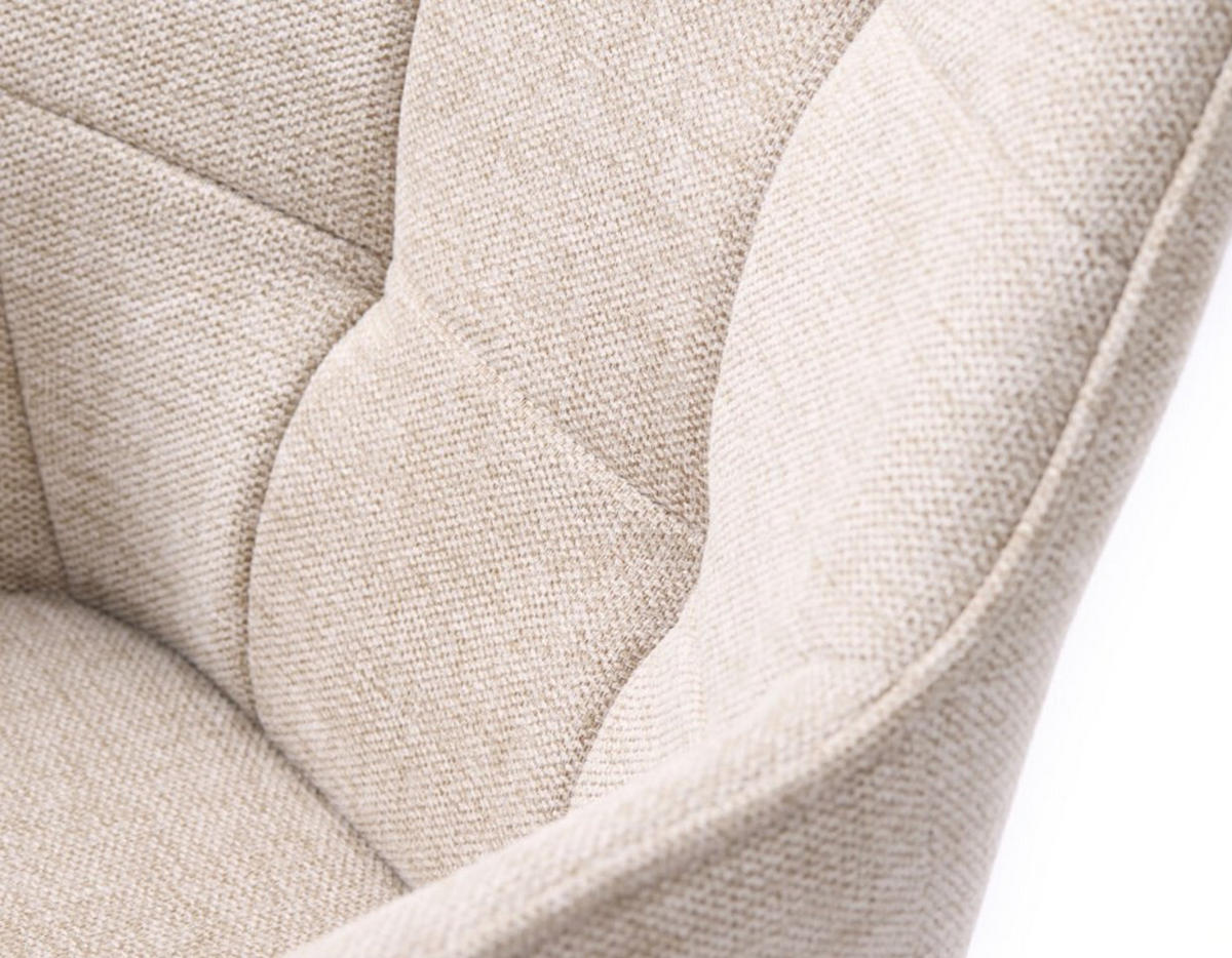 STOL MED ARMSTÖD  - sandfärgad/svart, Design, metall/textil (58/84/59cm) - Niels Andersson