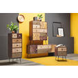 KOMMODE  in 40/108/35 cm  - Dunkelbraun/Multicolor, LIFESTYLE, Holz/Metall (40/108/35cm) - Landscape
