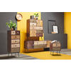 KOMMODE  in 40/108/35 cm  - Dunkelbraun/Multicolor, LIFESTYLE, Holz/Metall (40/108/35cm) - Landscape