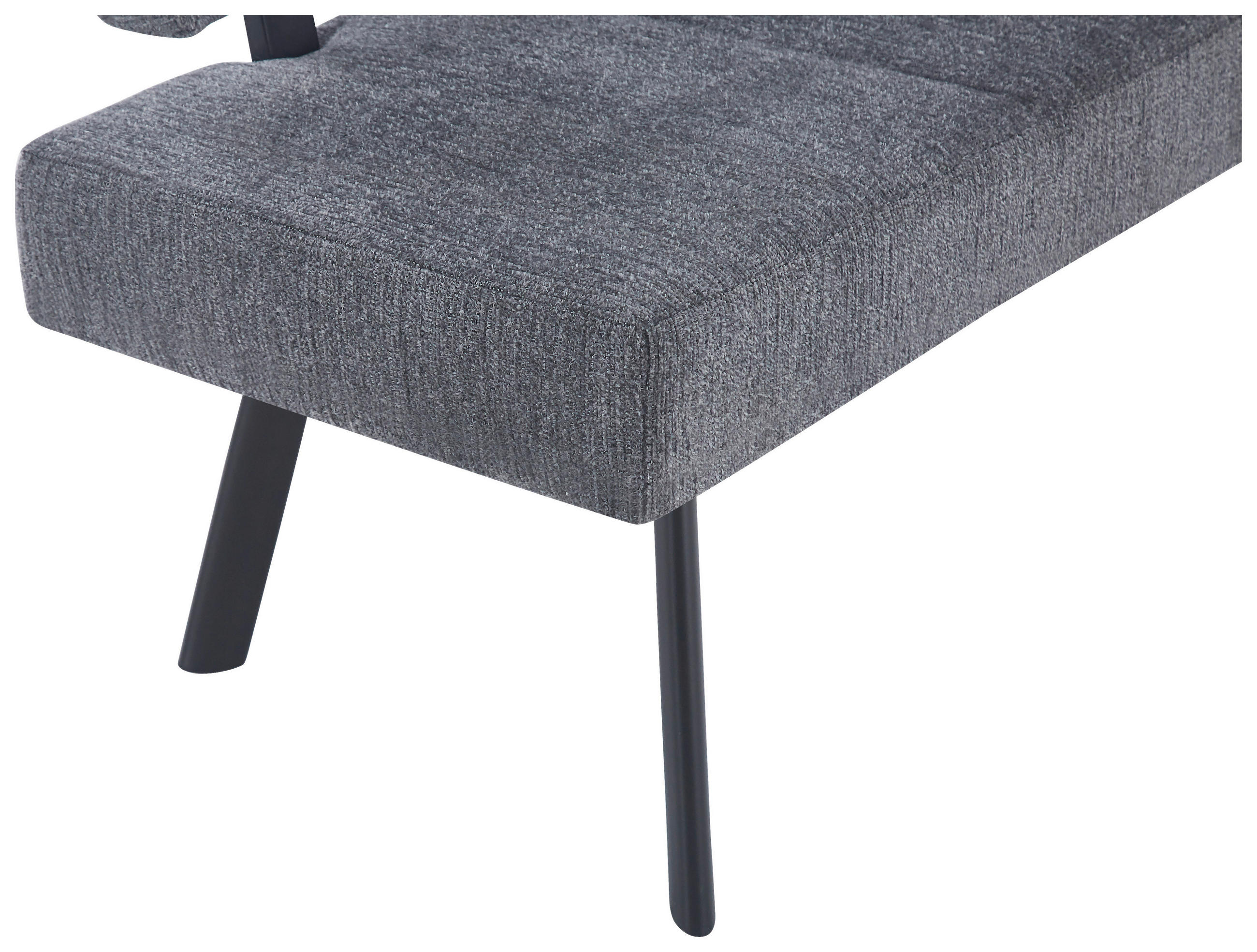 ECKBANK 150/190 cm  in Anthrazit  - Anthrazit/Schwarz, KONVENTIONELL, Textil/Metall (150/190cm) - MID.YOU