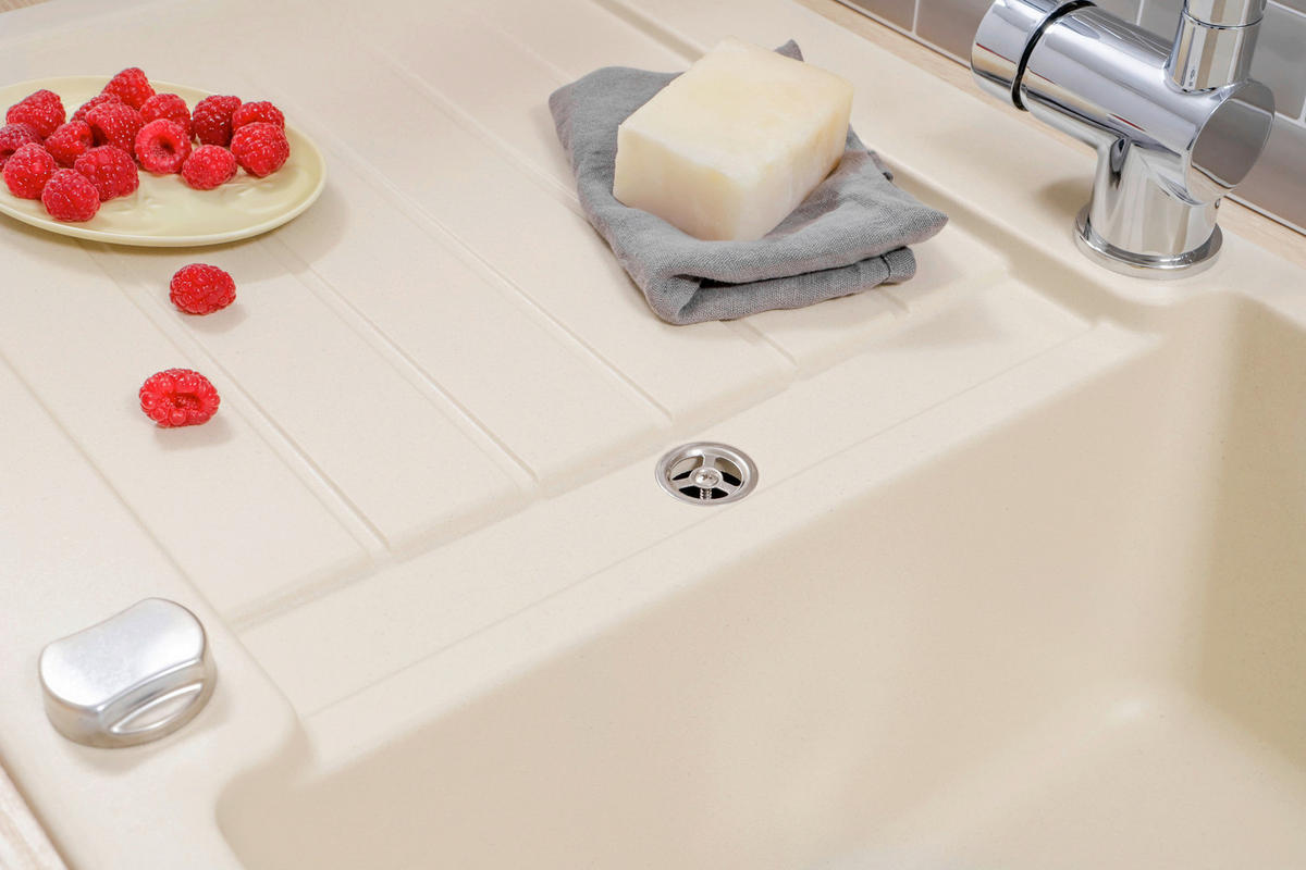 SPÜLE AUSTIN86X50V  - Creme, Design, Stein (86/21/50cm) - Respekta