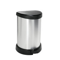 Coș De Gunoi Cu Pedală plastic  - argintiu, Basics, plastic (30.3/28.1/44.8cm)