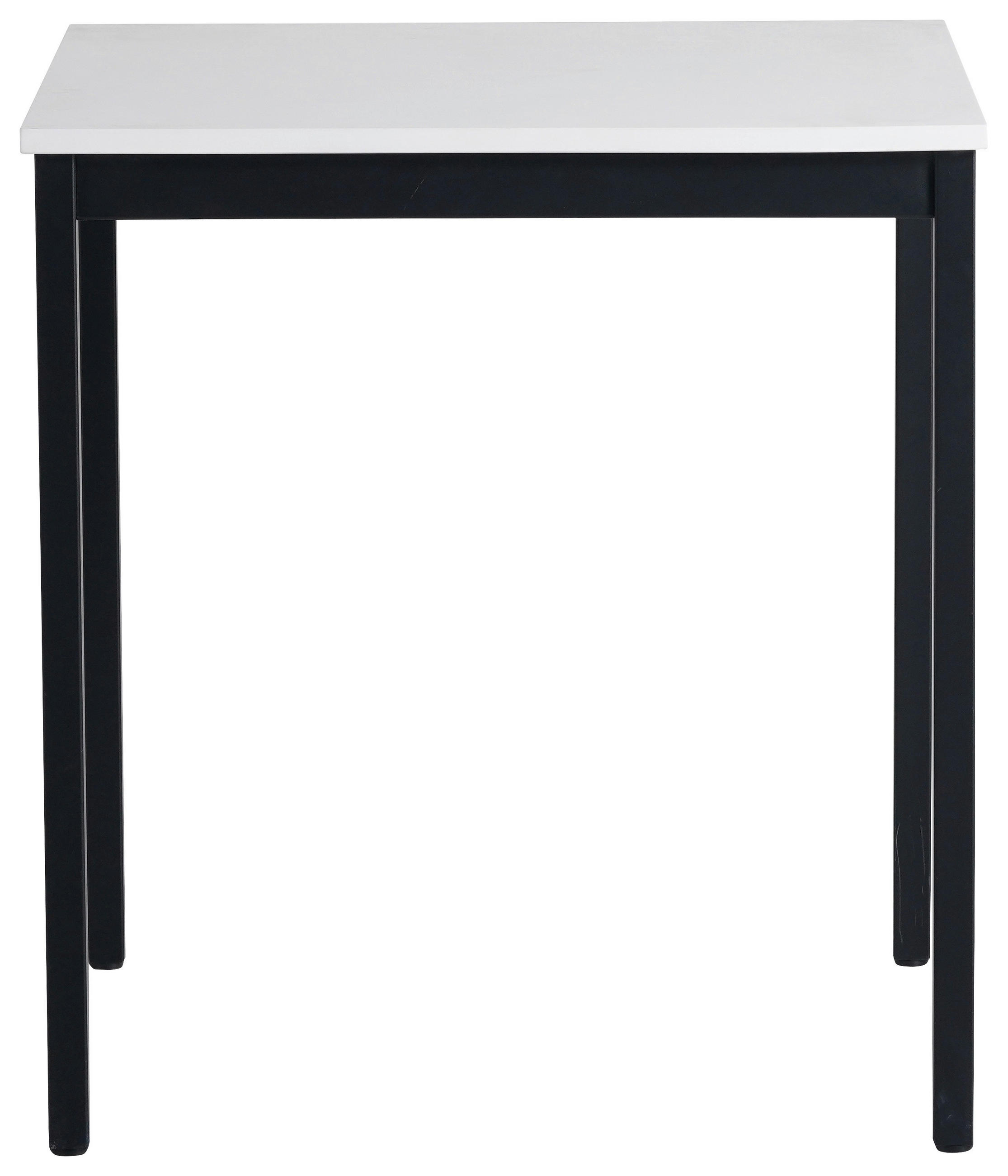 JEDILNA MIZA, črna, bela  - črna/bela, Design, kovina/leseni material (70/76/70cm) - Boxxx