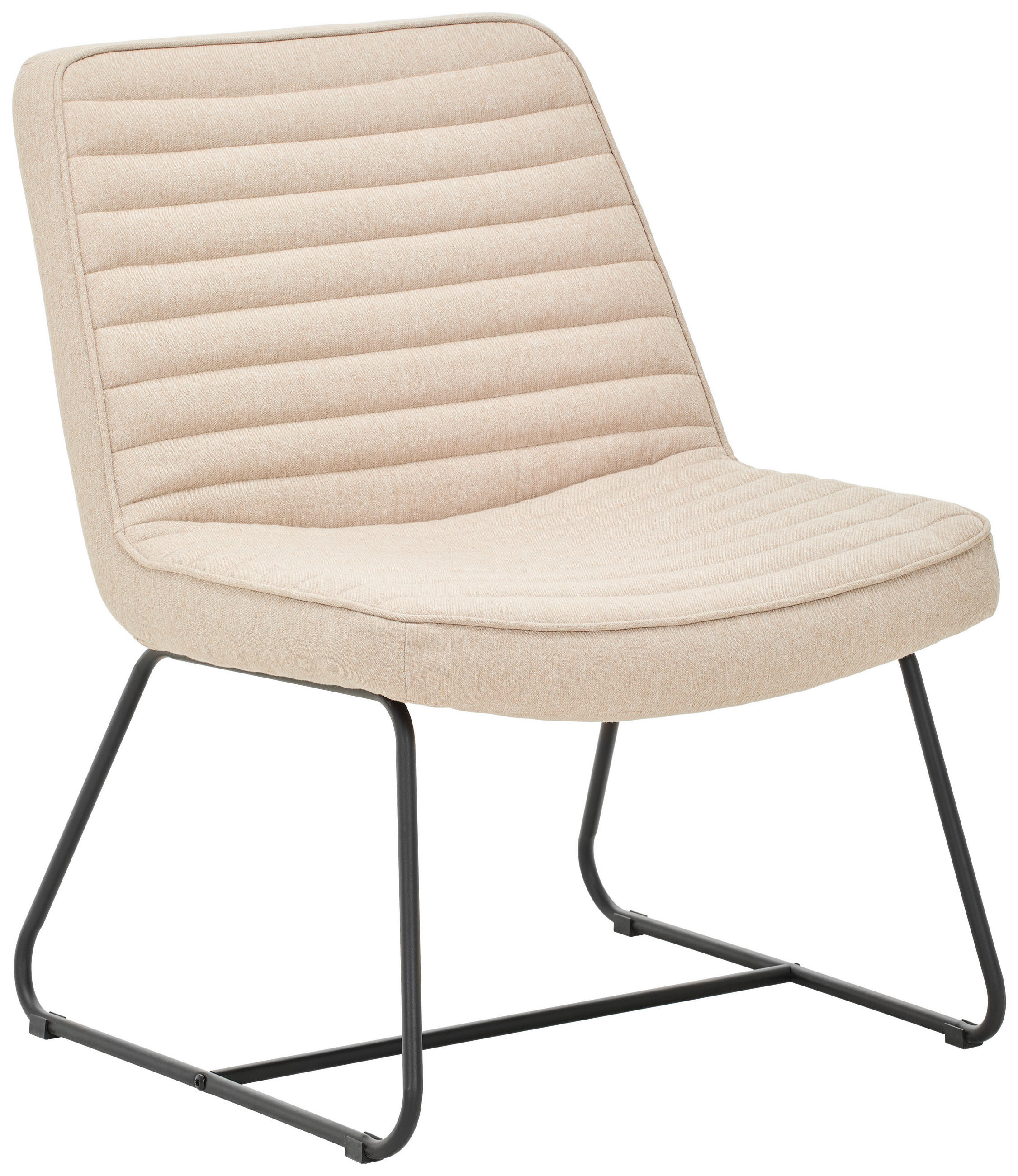 SESSEL Webstoff Beige    - Beige/Schwarz, MODERN, Textil/Metall (66/85/69cm) - P & B