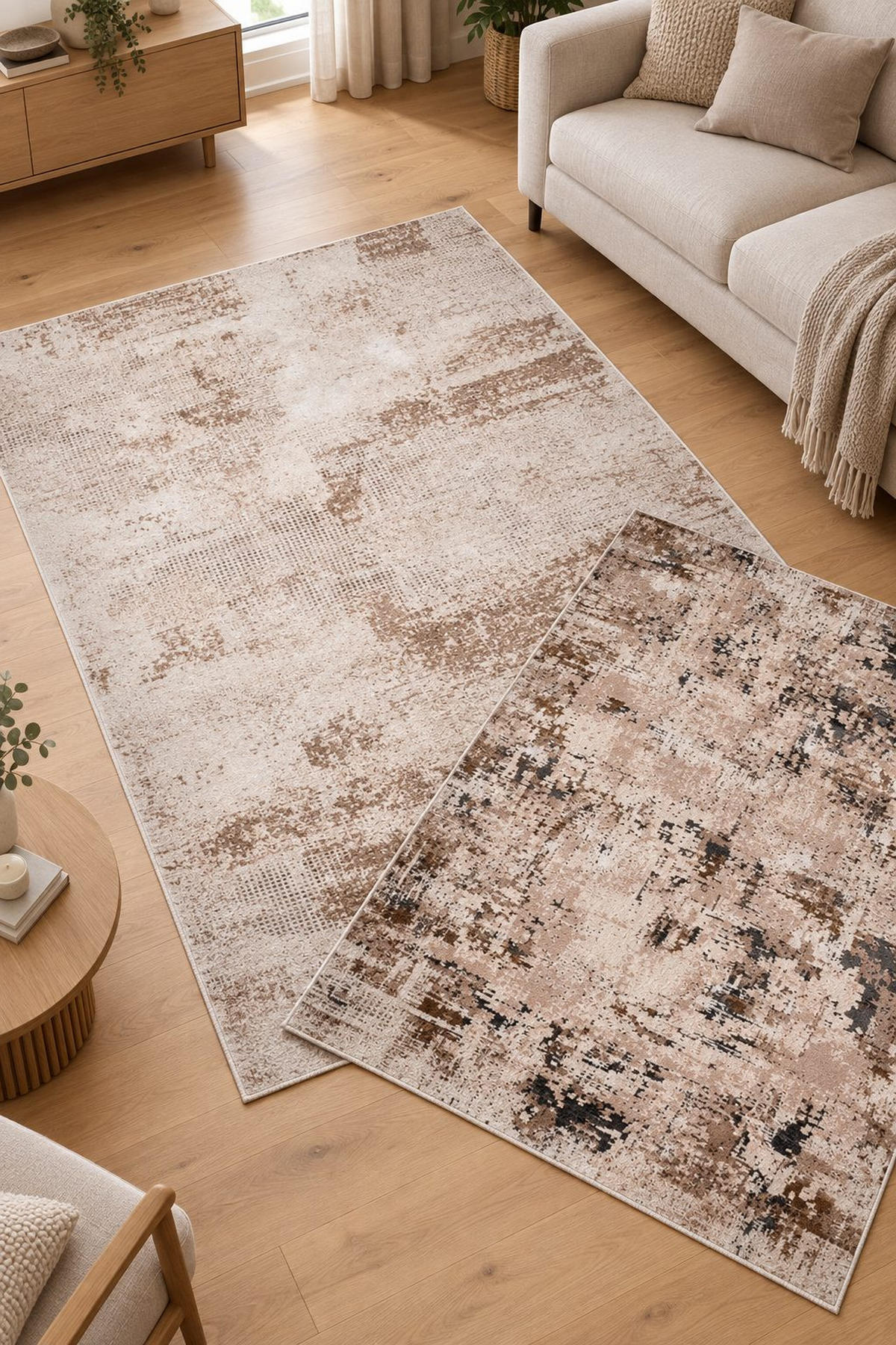 Covor Țesut Elegance  - bej/gri, Design, textil (200/290cm) - Novel