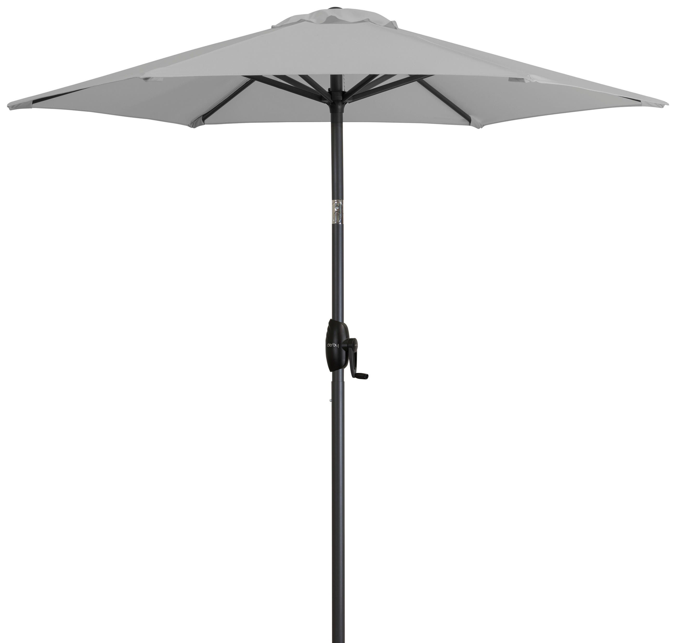 SONNENSCHIRM 180 cm Hellgrau  - Anthrazit/Hellgrau, Design, Textil/Metall (180/180cm) - Doppler