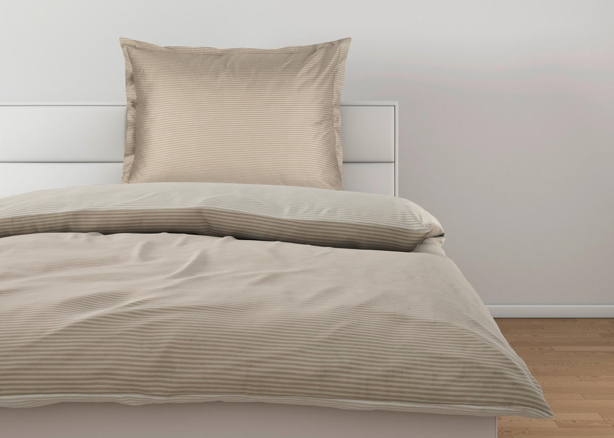 POSTELJINA SA DVA LICA 140/200 cm saten bež  - bež, Konvencionalno, tekstil (140/200cm) - Ambiente