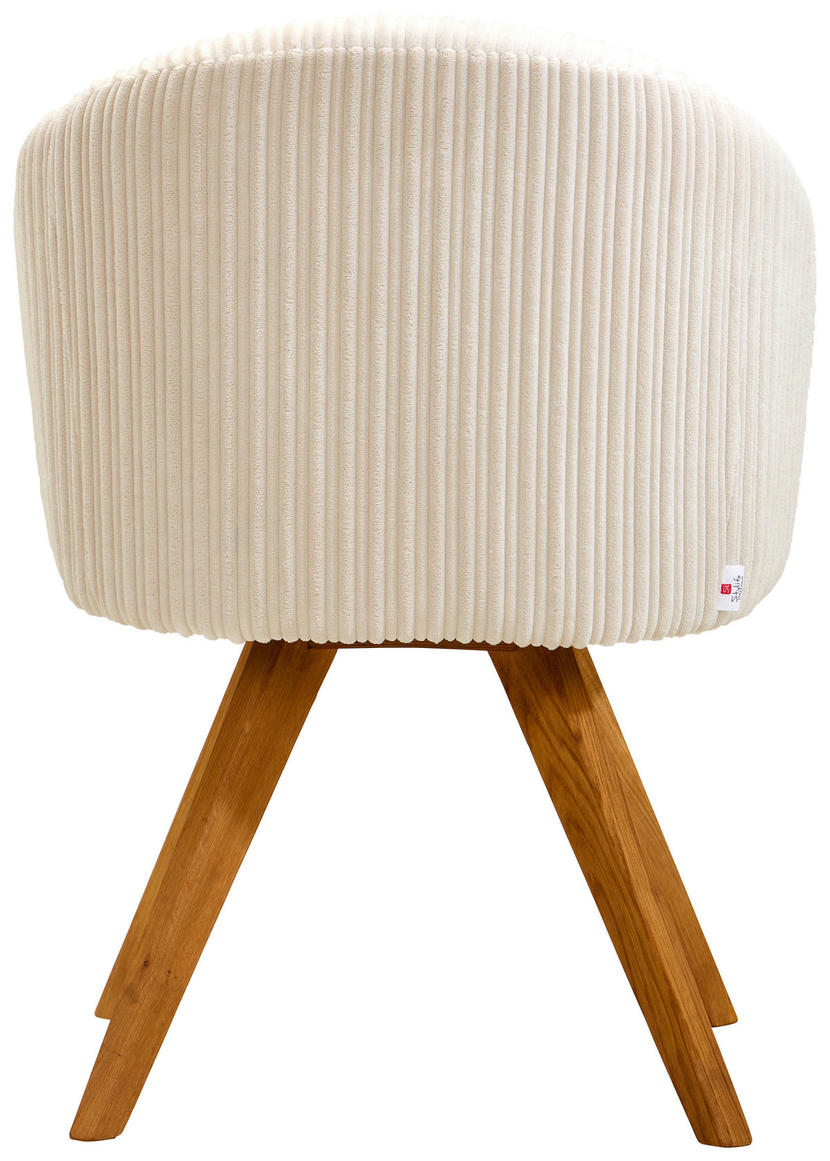 ARMLEHNSTUHL in Holz, Textil Beige  - Eichefarben/Beige, KONVENTIONELL, Holz/Textil (61/82/59cm) - Stylife