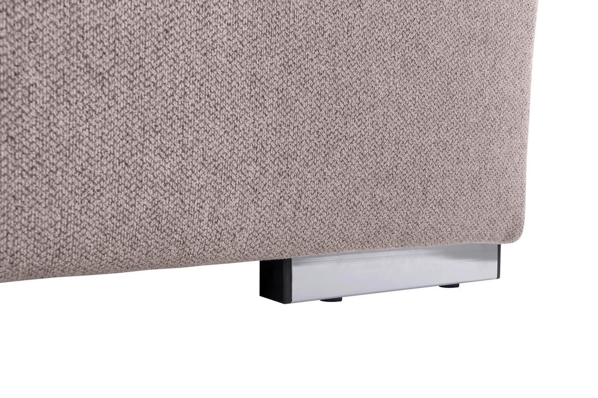 WOHNLANDSCHAFT - Taupe/Grau, Design, Textil/Metall (215/328/173cm) - MID.YOU