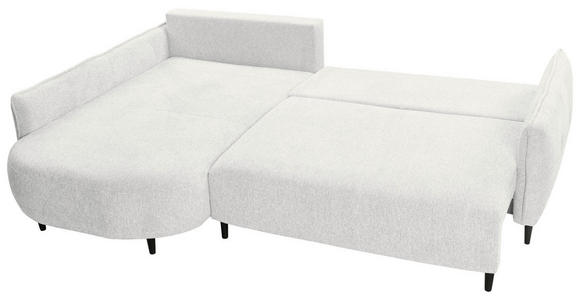 ECKSOFA Creme Chenille Zierkissen, Rückenkissen, Nierenkissen, Bettkasten  - Creme/Schwarz, MODERN, Textil/Metall (200/285cm) - Carryhome