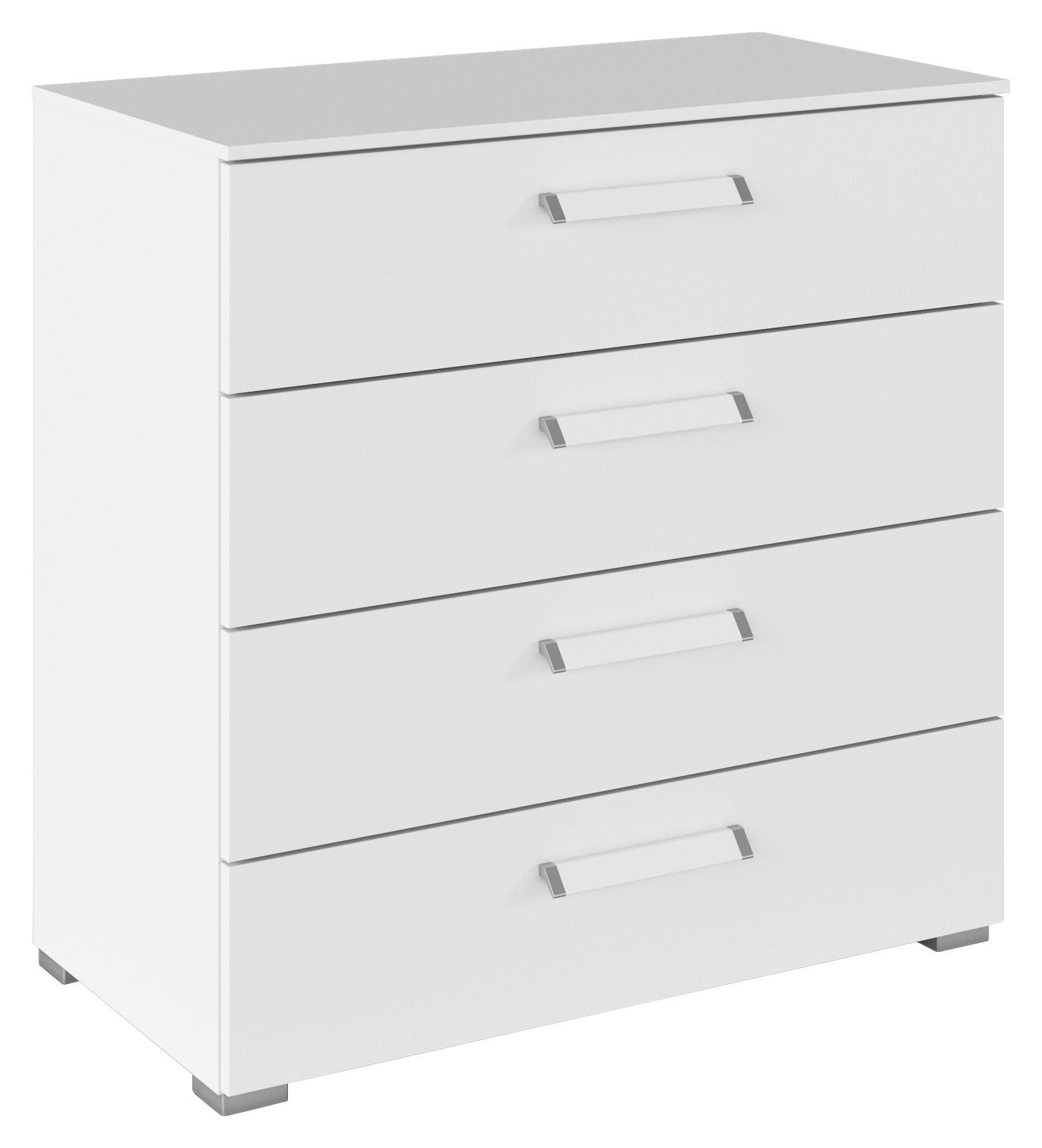 KOMMODE  in 80/81/42 cm  - Silberfarben/Weiß, Design, Holzwerkstoff/Kunststoff (80/81/42cm) - Novel