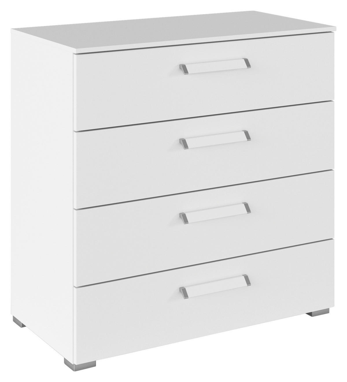 KOMMODE  in 80/81/42 cm  - Silberfarben/Weiß, Design, Holzwerkstoff/Kunststoff (80/81/42cm) - Novel